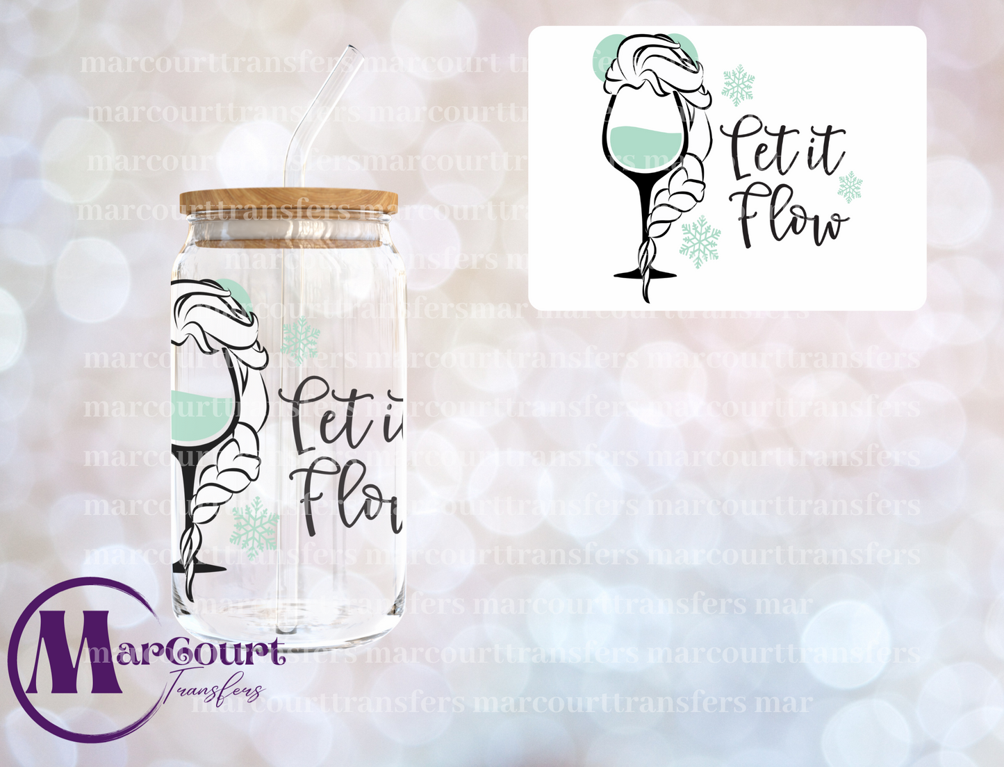 LET IT FLOW-DECAL-UV DTF CUP WRAP