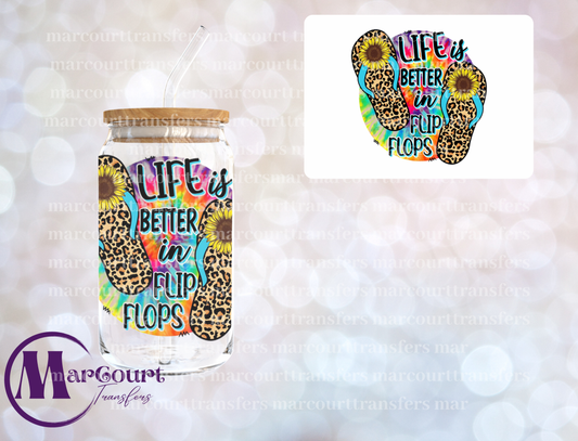 LIFE IS BETTER IN FLIP FLOPS-DECAL-UV DTF CUP WRAP