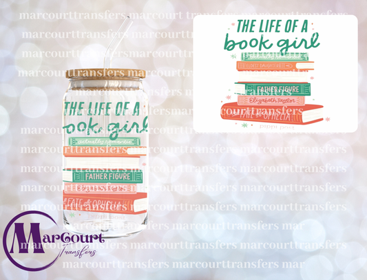 THE LIFE OF A BOOK GIRL-DECAL-UV DTF CUP WRAP