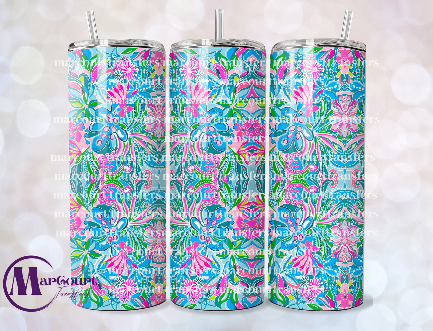 LILLY INSPIRED 1-20-SKINNY TUMBLER TRANSFER
