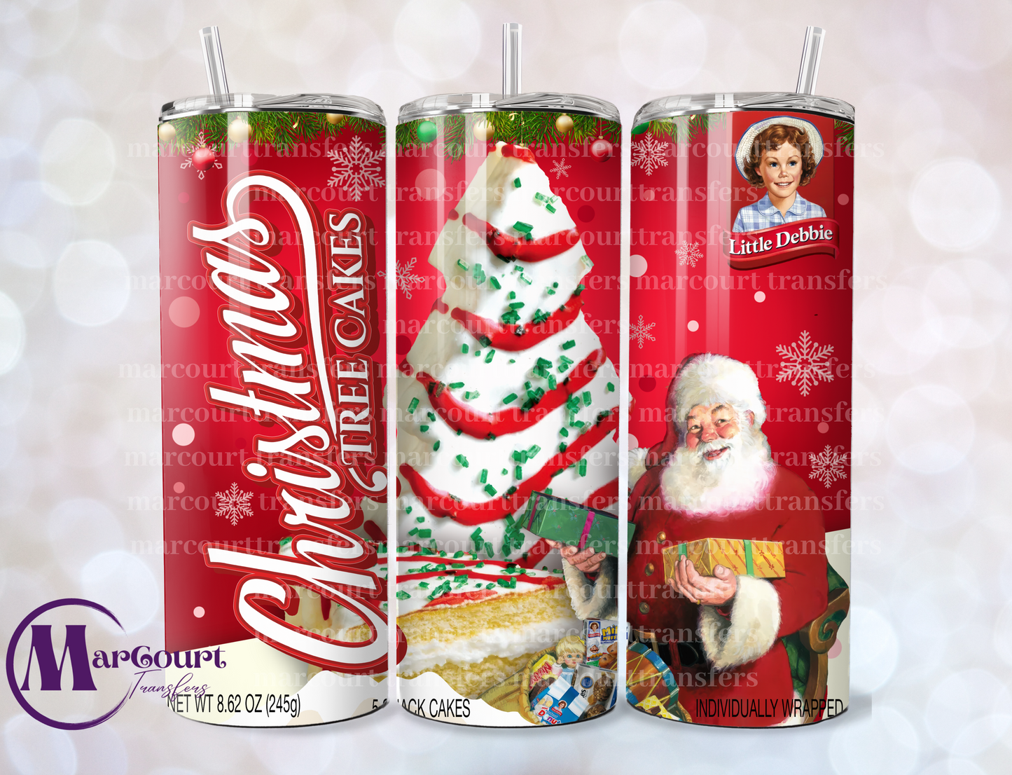 LITTLE DEBBIE TREE CAKES-SKINNY TUMBLER TRANSFER