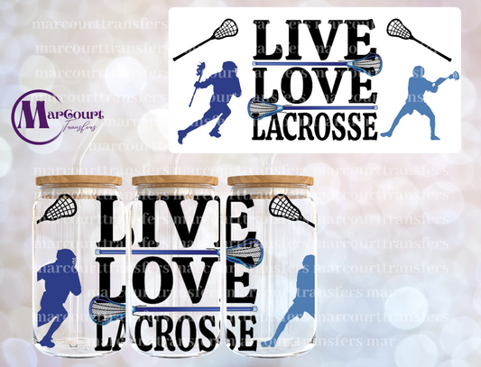 LIVE LOVE LACROSSE-16 0Z-UV DTF CUP WRAP