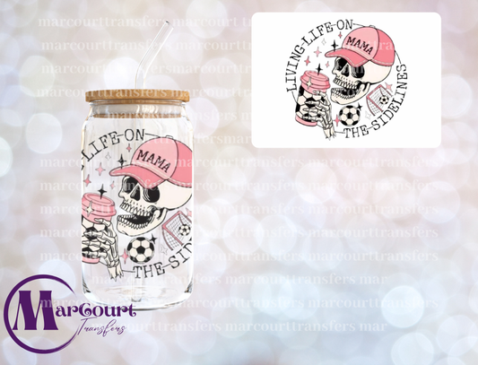 LIVEN LIFE ON THE SIDELINES DECAL-UV DTF CUP WRAP