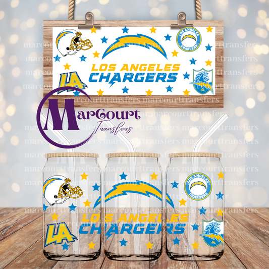 LOS ANGELES CHARGERS-16 OZ- UV DTF CUP WRAP