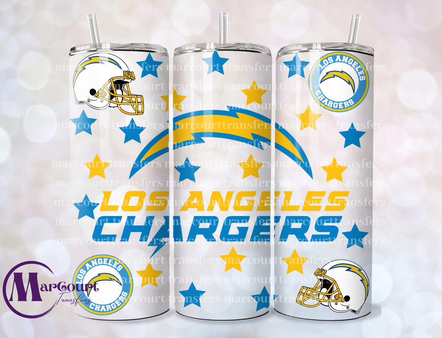 LOS ANGELES CHARGERS-SKINNY TUMBLER TRANSFER