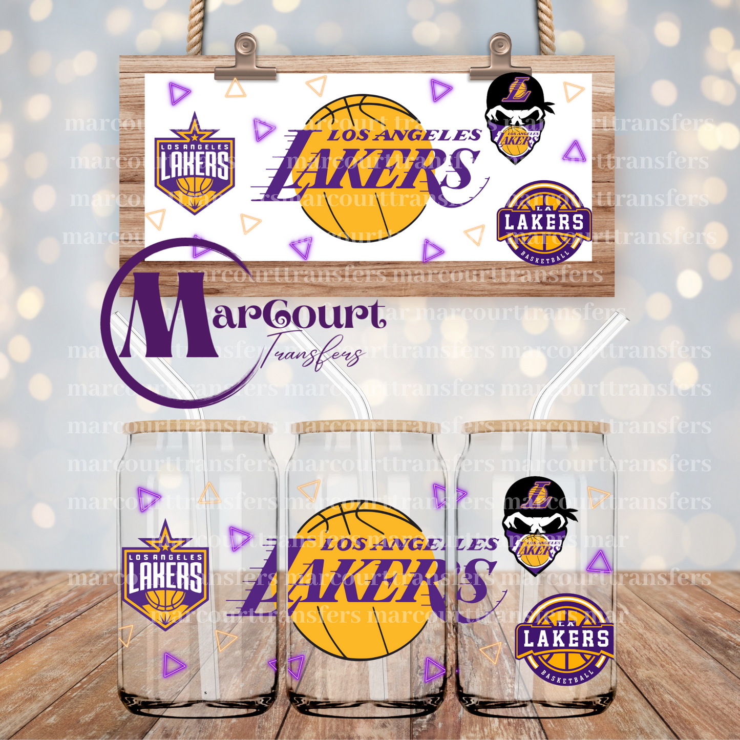 LA LAKERS-16 0Z-UV DTF CUP WRAP