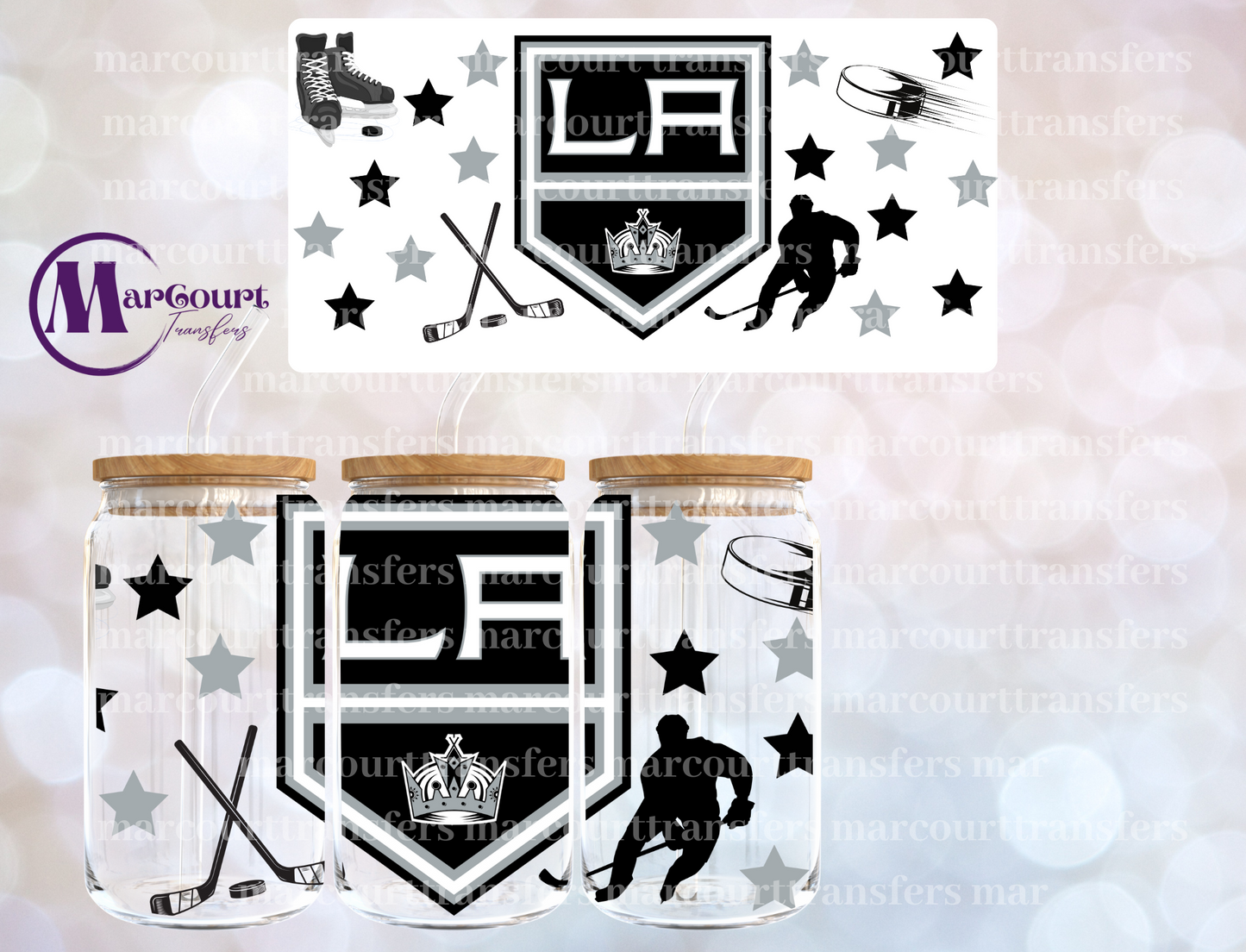 LOS ANGELES KINGS-16 0Z-UV DTF CUP WRAP