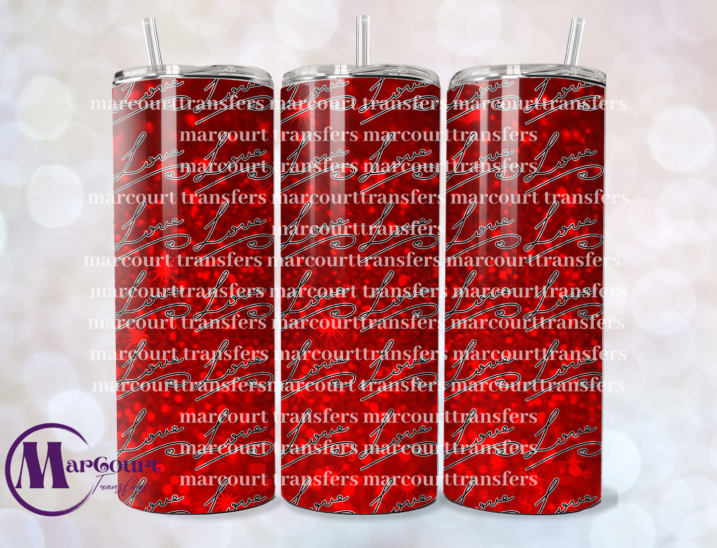 LOVE GLITTER RED-20 OZ-UV DTF CUP WRAP