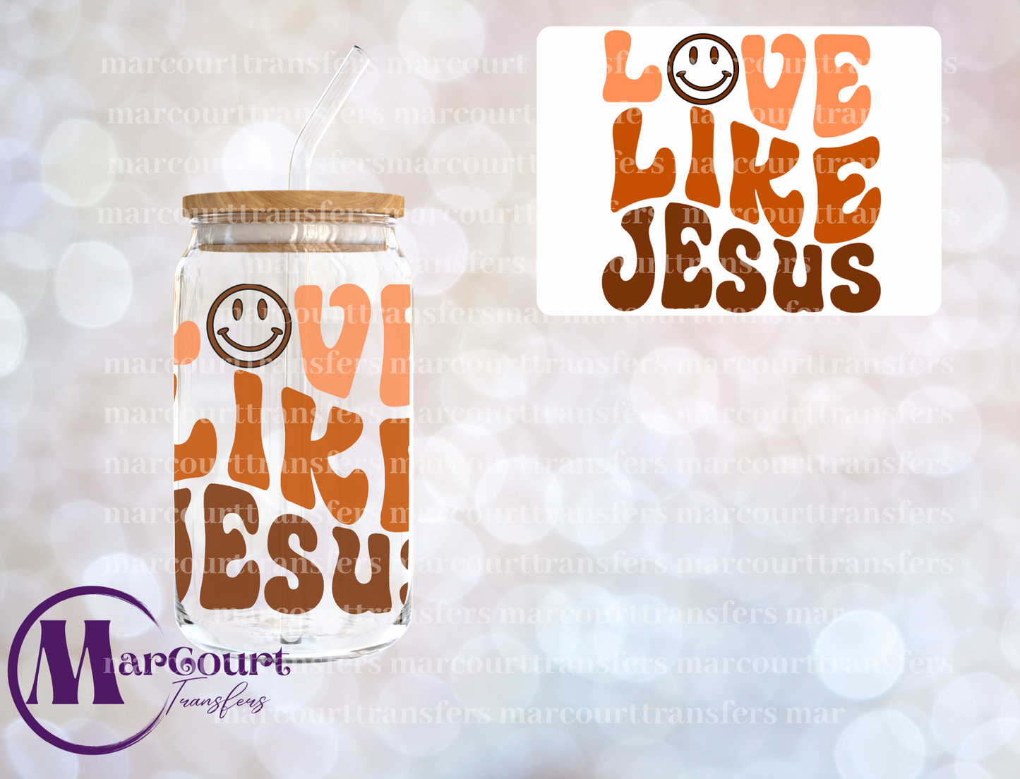 LOVE LIKE JESUS-UV DTF CUP WRAP