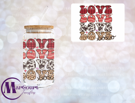 LOVE XO XO -UV DTF CUP WRAP