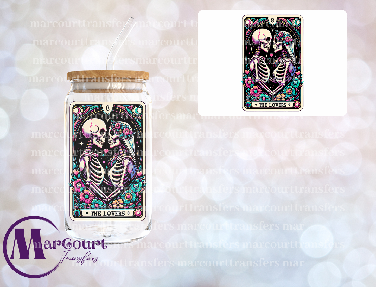 LOVERS TAROT-DECAL-UV DTF CUP WRAP