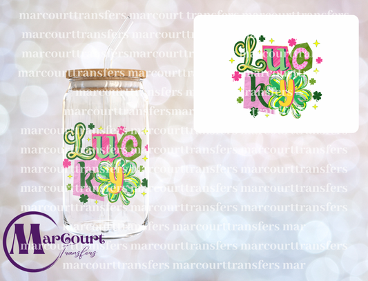 LUCKY BLOCKED COLOR-DECAL-UV DTF CUP WRAP