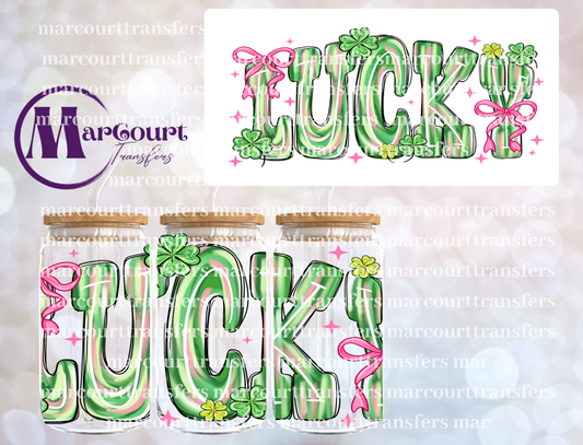 LUCKY WITH BOWS-16 0Z-UV DTF CUP WRAP