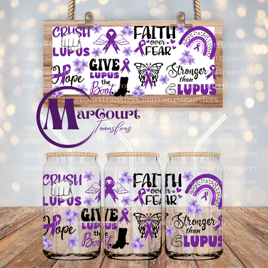 LUPUS AWARENESS-16 0Z-UV DTF CUP WRAP