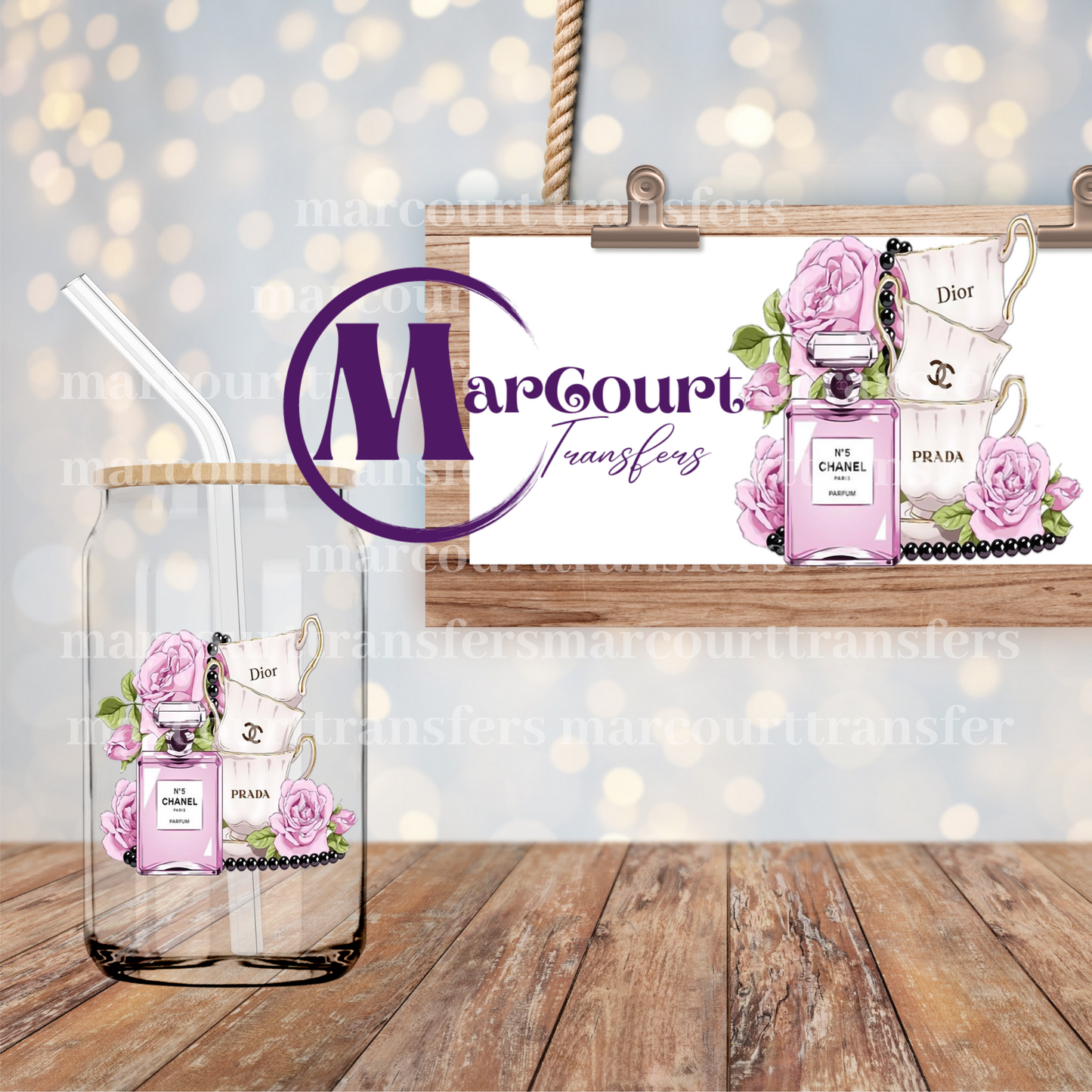 LUXURY TEA-DECAL-UV DTF CUP WRAP