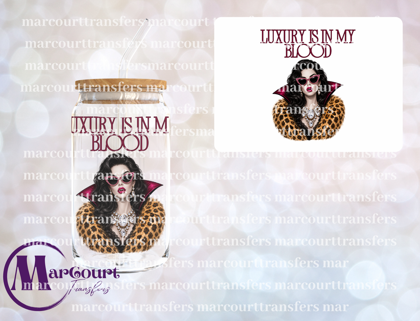 LUXURY IS IN MY BLOOD-UV DTF CUP WRAP