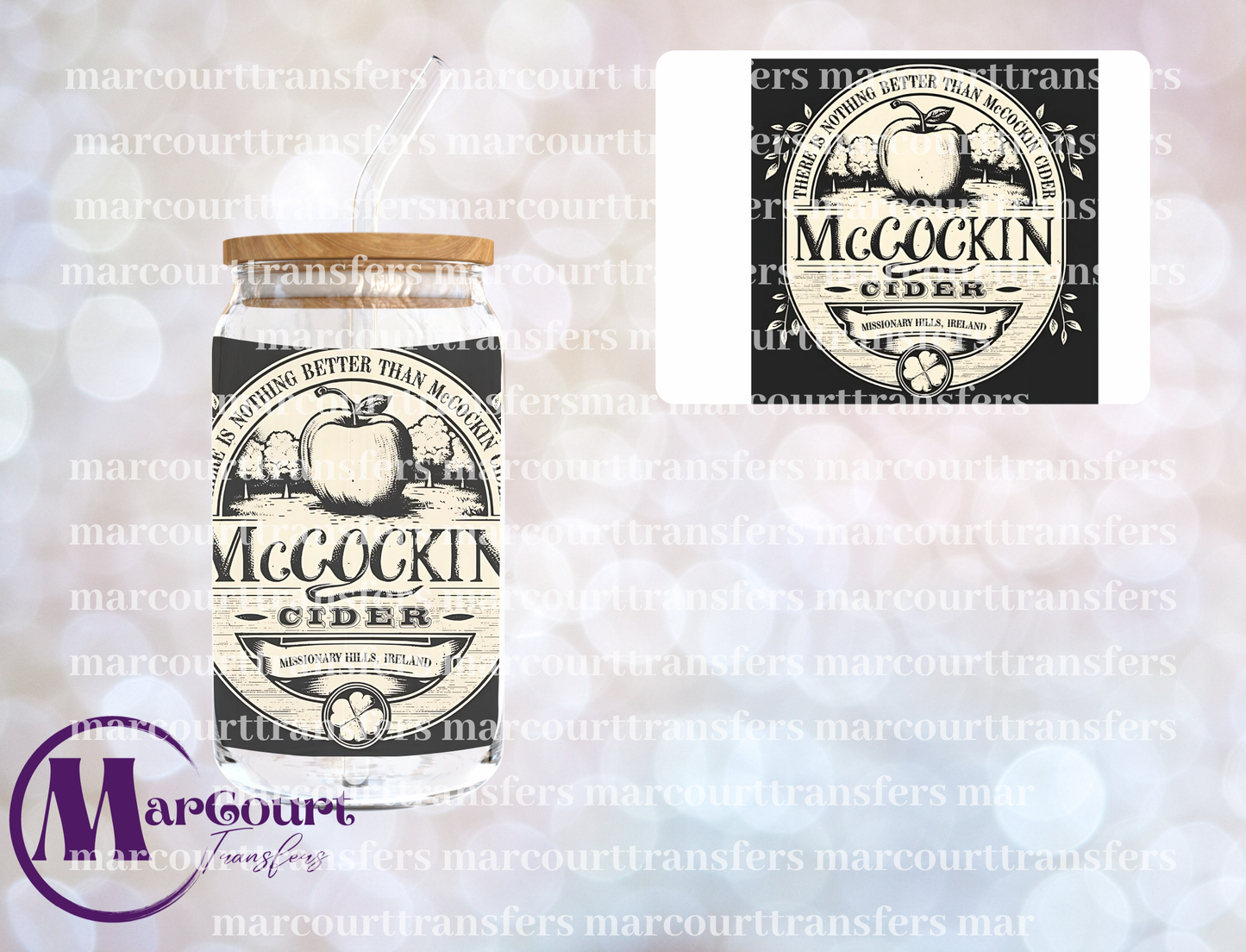 MCCOCKIN CIDER-DECAL-UV DTF CUP WRAP