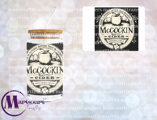 MCCOCKIN CIDER-DECAL-UV DTF CUP WRAP