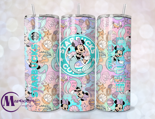 MINNIE MERMAID-SKINNY TUMBLER TRANSFER