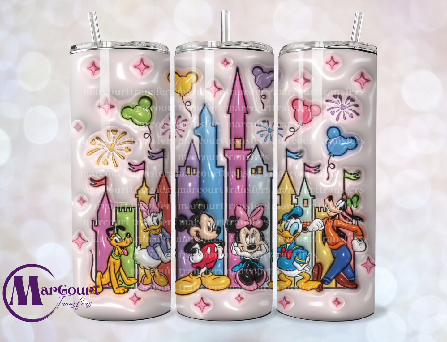 MAGICAL CASTLE FRIENDS-SKINNY TUMBLER TRANSFER