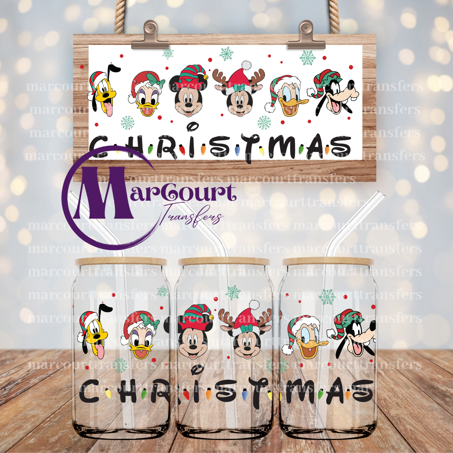 MAGICAL CHRISTMAS FRIENDS-16 0Z-UV DTF CUP WRAP