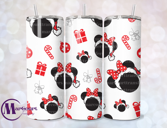 MAGICAL CHRISTMAS MINNIE-SKINNY TUMBLER TRANSFER