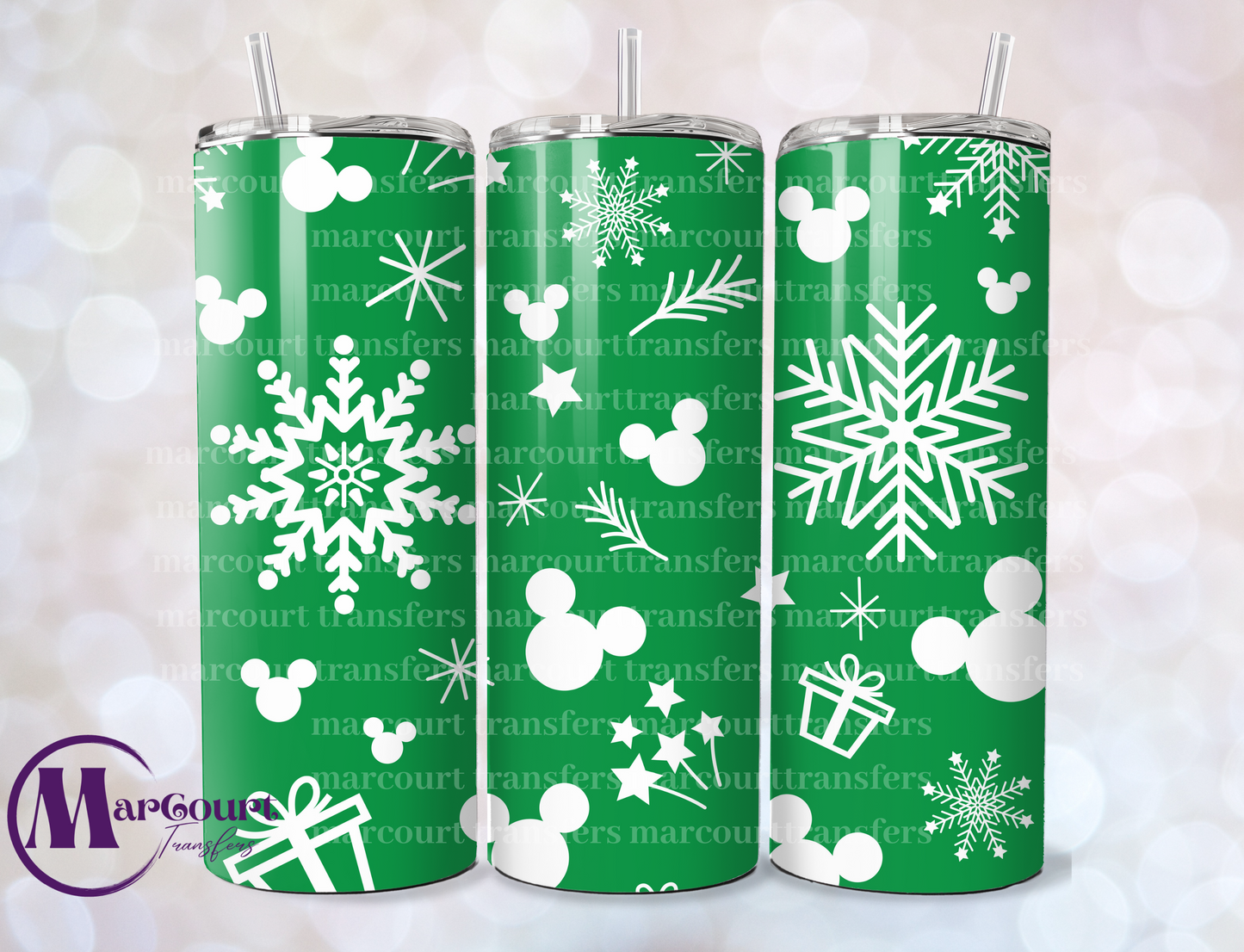 MAGICAL CHRISTMAS SNOWFLAKES 1-SKINNY TUMBLER TRANSFER