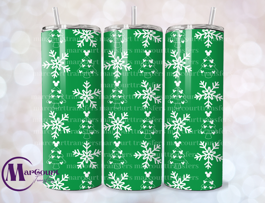 MAGICAL CHRISTMAS SNOWFLAKES 3-SKINNY TUMBLER TRANSFER