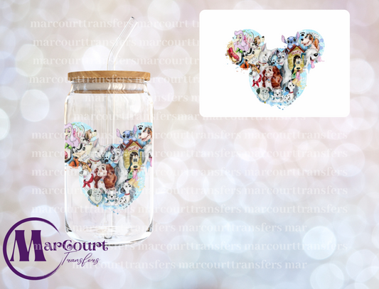 MAGICAL DOG CHARACTERS-DECAL-UV DTF CUP WRAP
