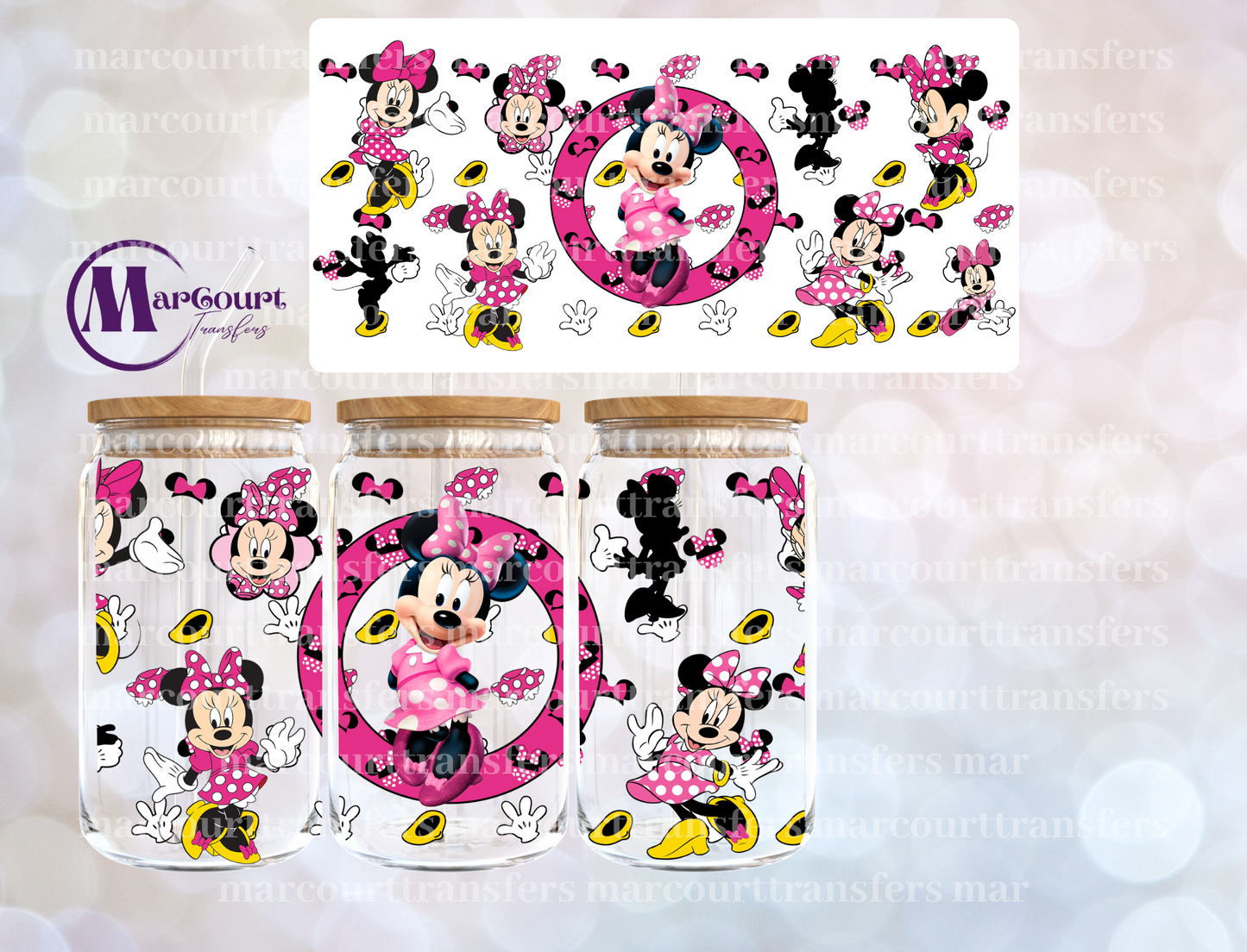 MAGICAL MISS MOUSE-16 0Z-UV DTF CUP WRAP