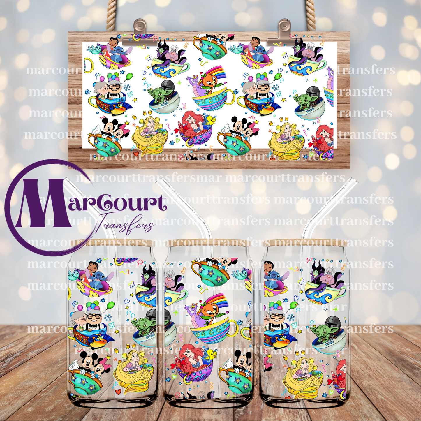 MAGICAL TEA CUPS-16 0Z-UV DTF CUP WRAP