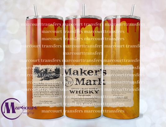 MAKERS MARK WHISKEY-20 OZ-UV DTF CUP WRAP