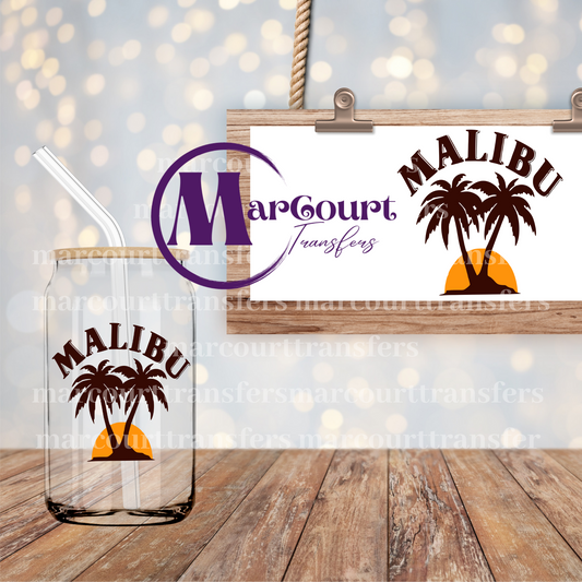 MALIBU-DECAL-UV DTF CUP WRAP