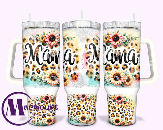 MAMA CHEETAH-40 0Z-UV DTF CUP WRAP