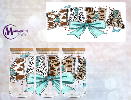 MAMA COQUETTE ANIMAL PRINT-16 0Z-UV DTF CUP WRAP