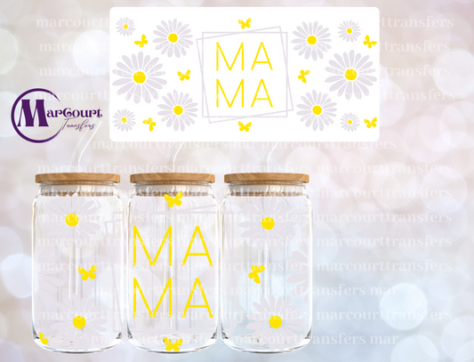 MAMA DAISIES-16 0Z-UV DTF CUP WRAP