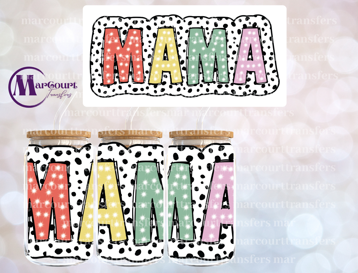 MAMA DOODLE-16 0Z-UV DTF CUP WRAP