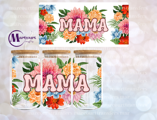 MAMA FLORAL 2-16 0Z-UV DTF CUP WRAP