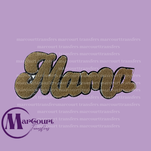 CHENILLE PATCH-MAMA (LIGHT BROWN)