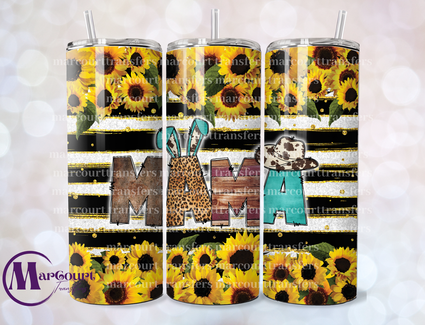 MAMA SUNFLOWER EASTER-SKINNY TUMBLER TRANSFER