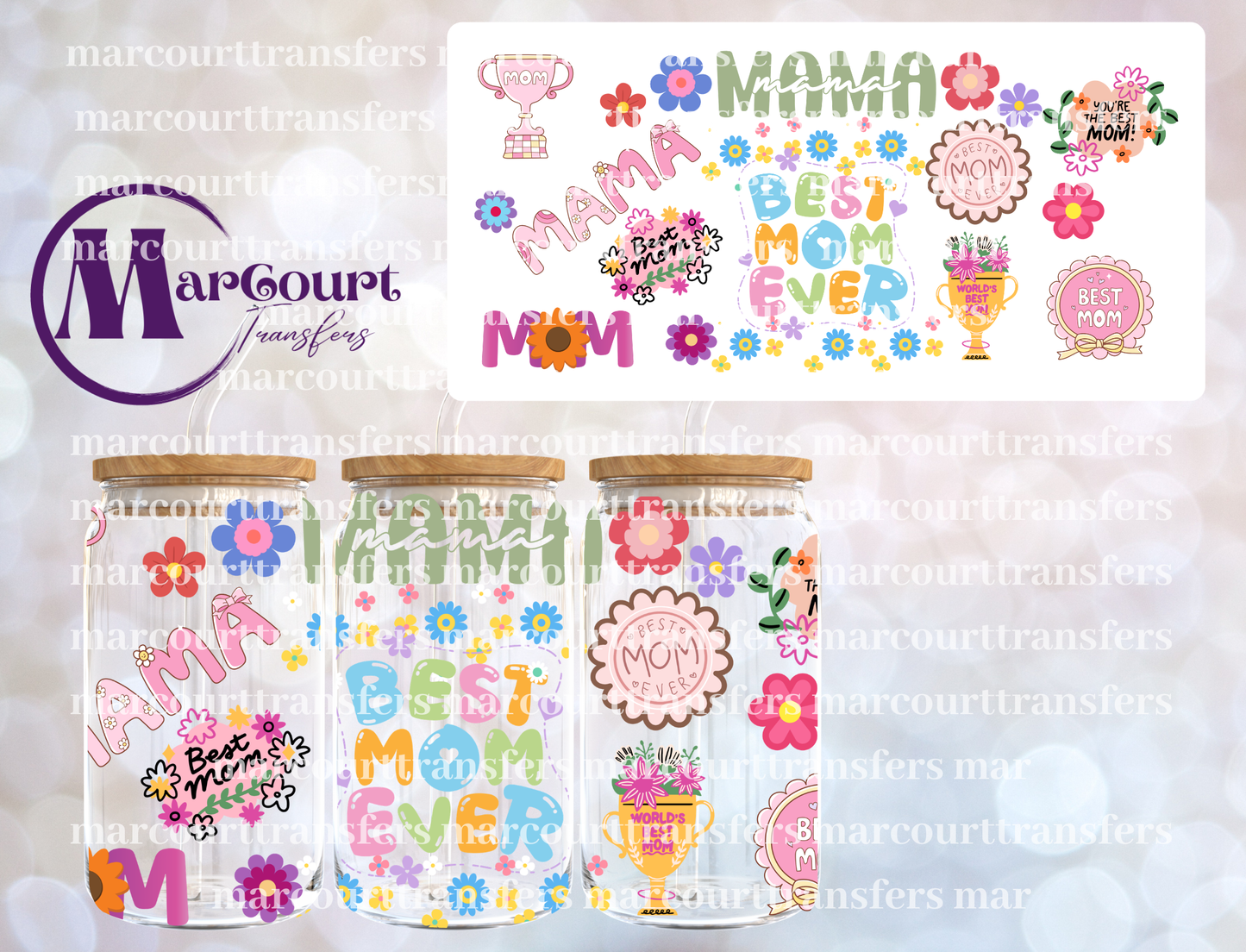 MAMA YOU'RE THE BEST-16 0Z-UV DTF CUP WRAP