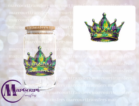 MARDI GRAS CROWN-DECAL-UV DTF CUP WRAP