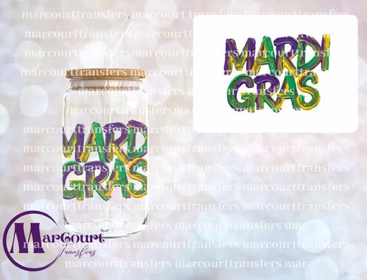 MARDI GRAS-DECAL-UV DTF CUP WRAP