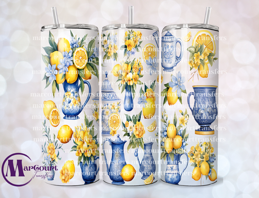 MEDITERRANEAN LEMONS-20 OZ-UV DTF CUP WRAP