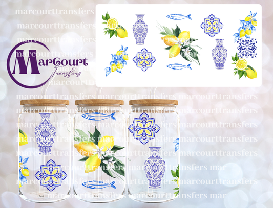 MEDITERRANIAN VIBE-16 0Z-UV DTF CUP WRAP