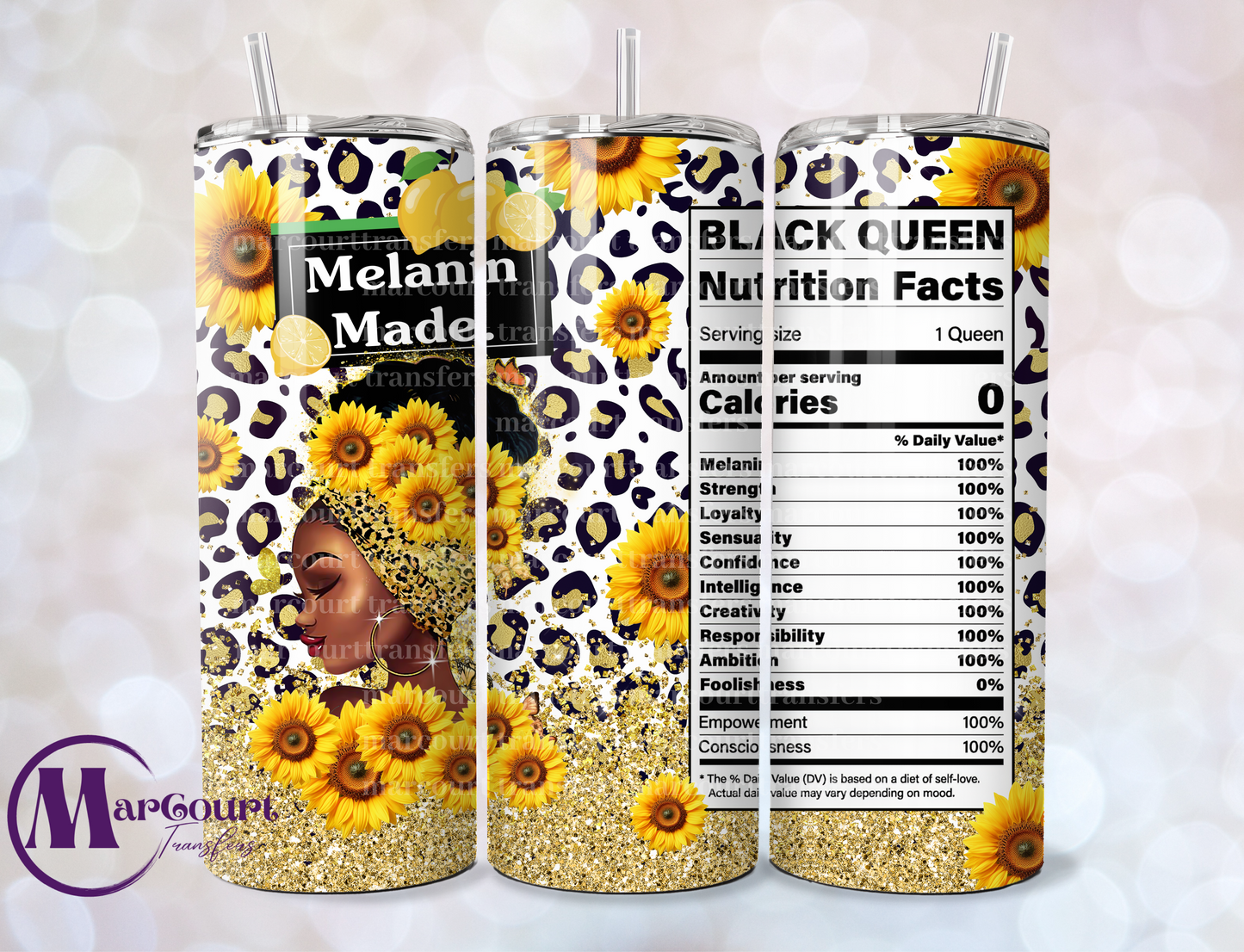 MELANIN MADE-SKINNY TUMBLER TRANSFER