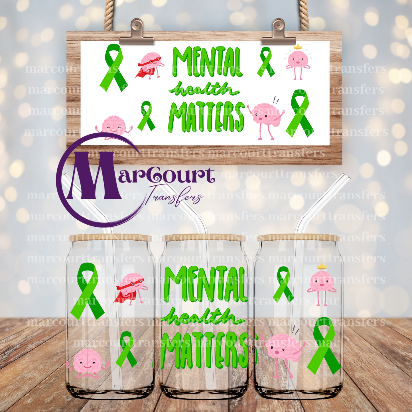 MENTAL HEALTH MATTERS-16 0Z-UV DTF CUP WRAP