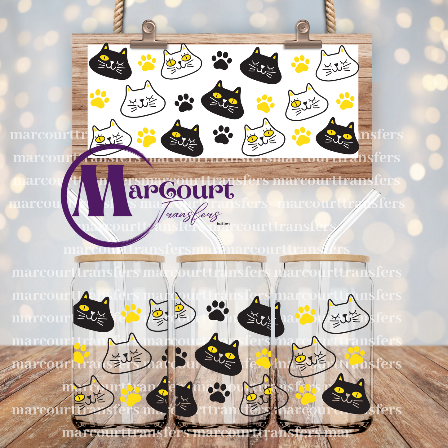 MEOW KITTIES-16 0Z-UV DTF CUP WRAP