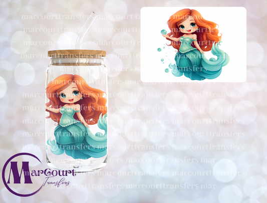 MERMAID GIRL DECAL-UV DTF CUP WRAP