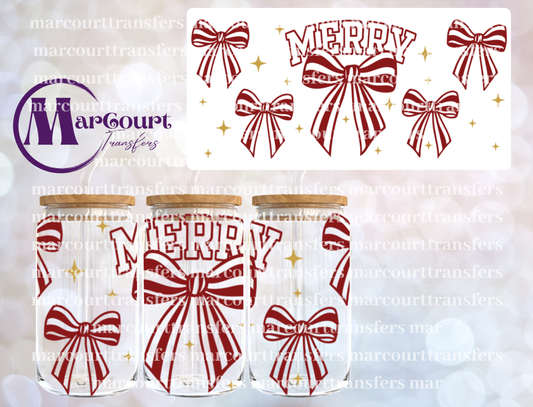 MERRY BOWS-16 0Z-UV DTF CUP WRAP